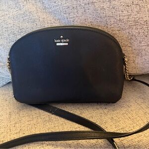 Kate Spade Black Leather Crossbody Bag Gold Hardware. 8x5